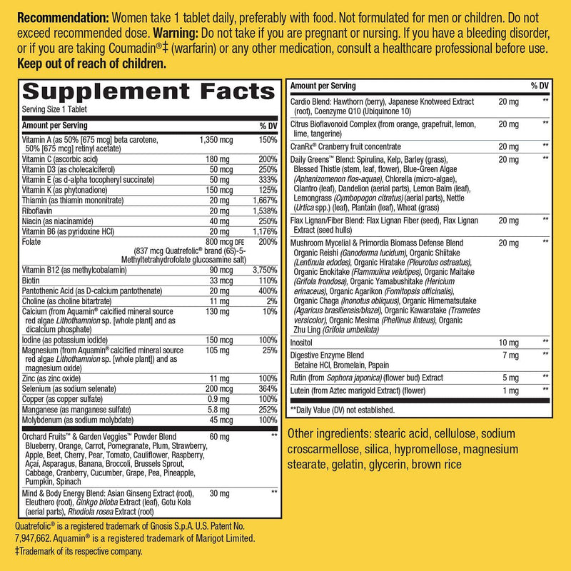 ALIVE! WOMEN 50+ ULTR VIT 60 TAB